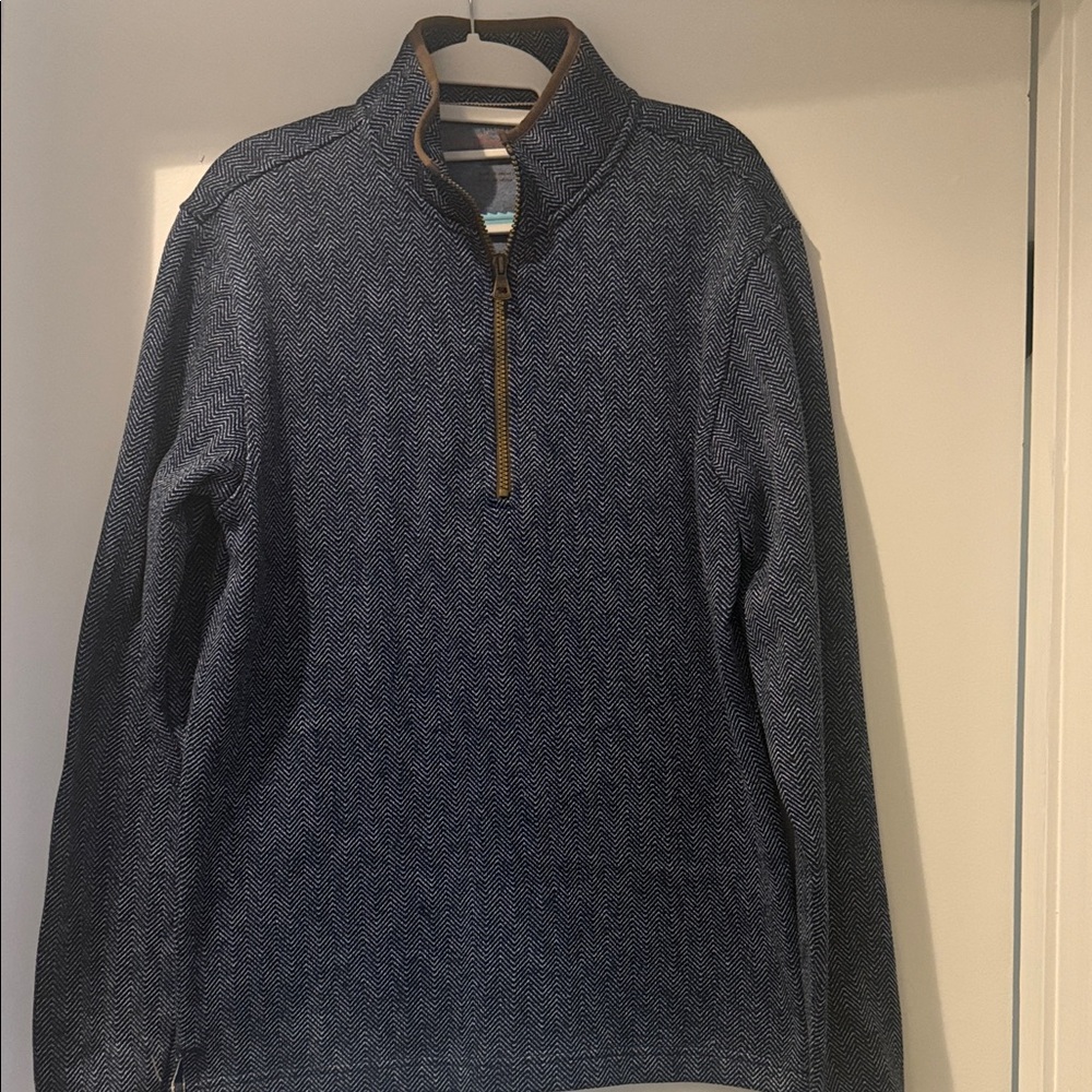 Men's Blue Quarter-Zip Sweater